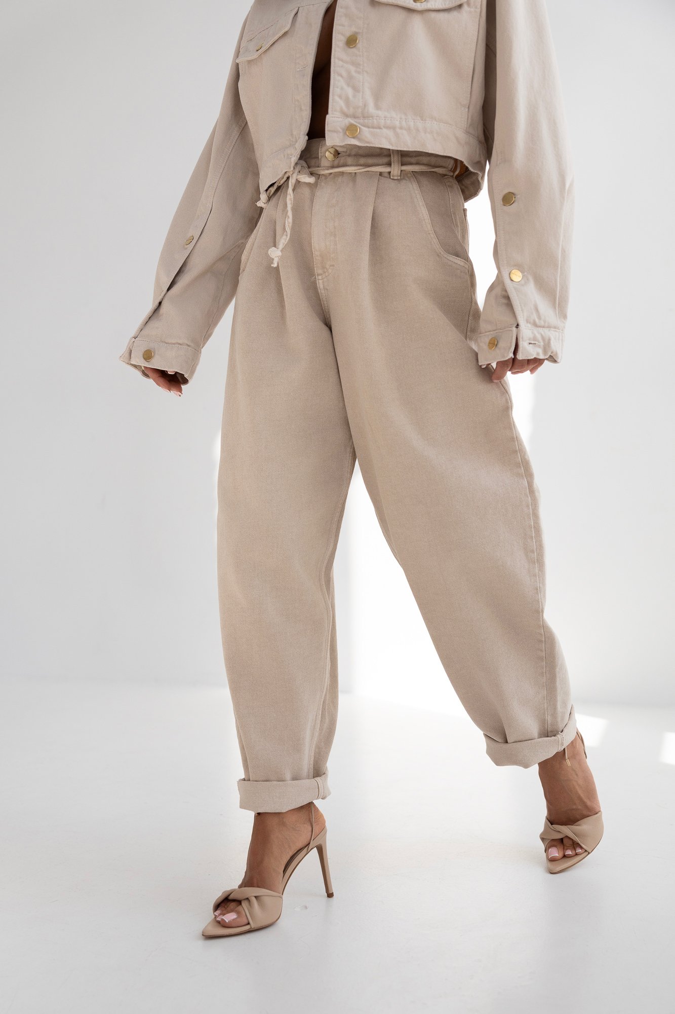 Džinsai Beige